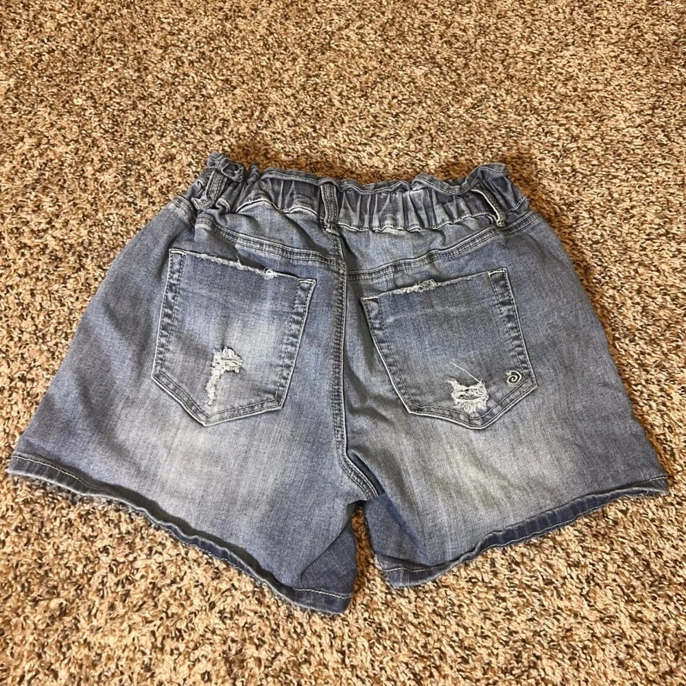 Indigo Rein Denim Shorts Distressed High Waist‎ Casual Blue Size 7